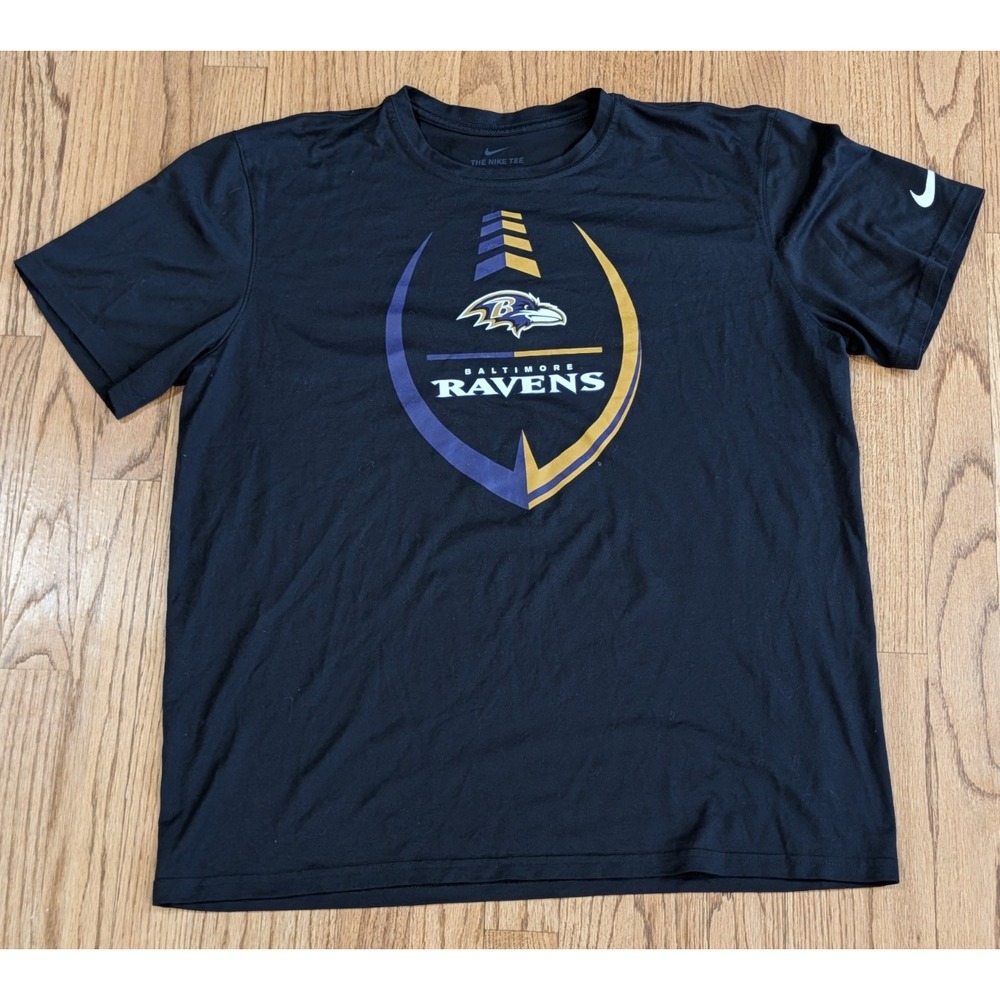Nike Baltimore Ravens Dri-Fit Black T-Shirt Short Sleeve Men's XL Athletic Cut